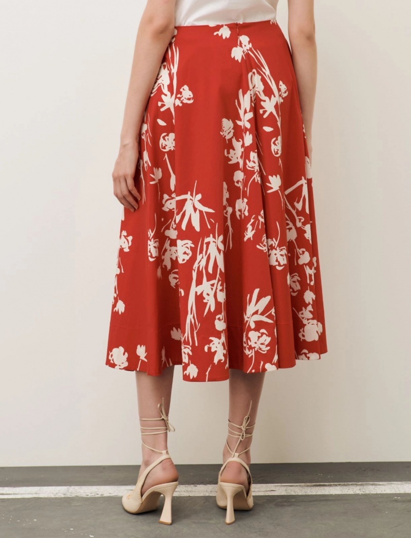 Spódnica Damskie Marella Patterned Czerwone | Polska 023759-HBX