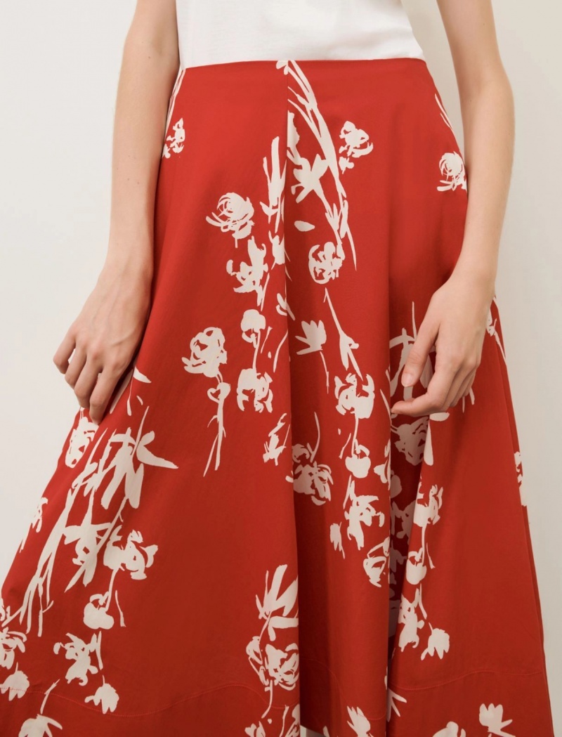 Spódnica Damskie Marella Patterned Czerwone | Polska 023759-HBX