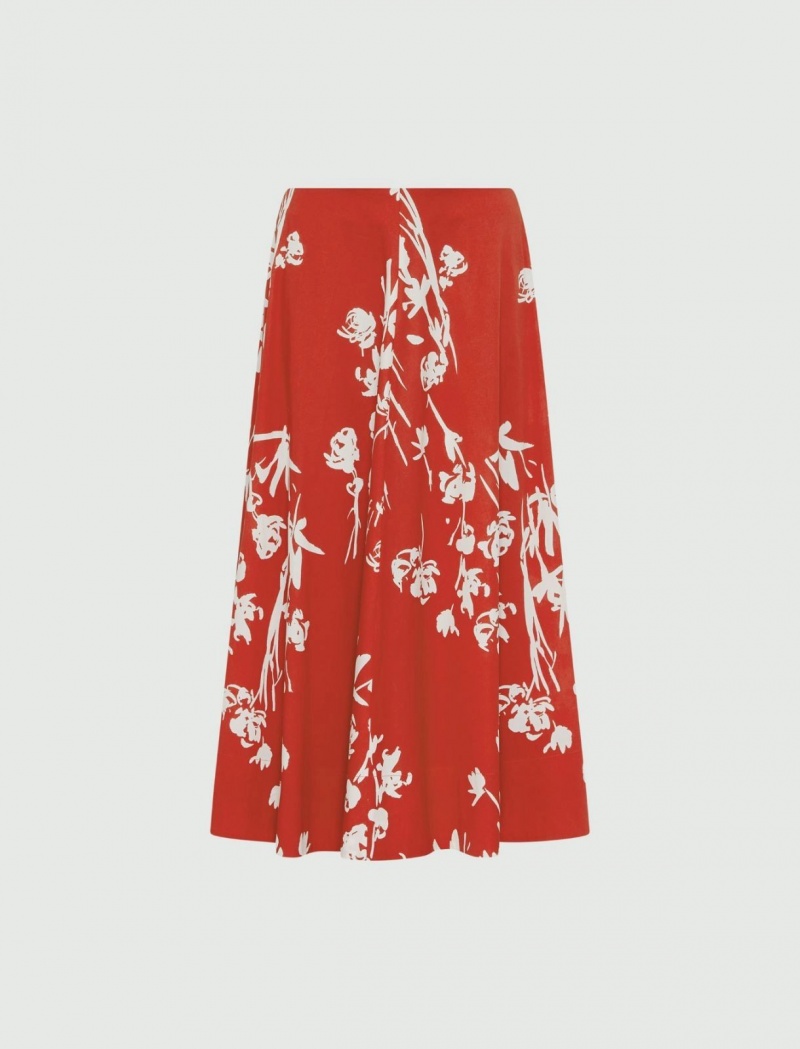 Spódnica Damskie Marella Patterned Czerwone | Polska 023759-HBX