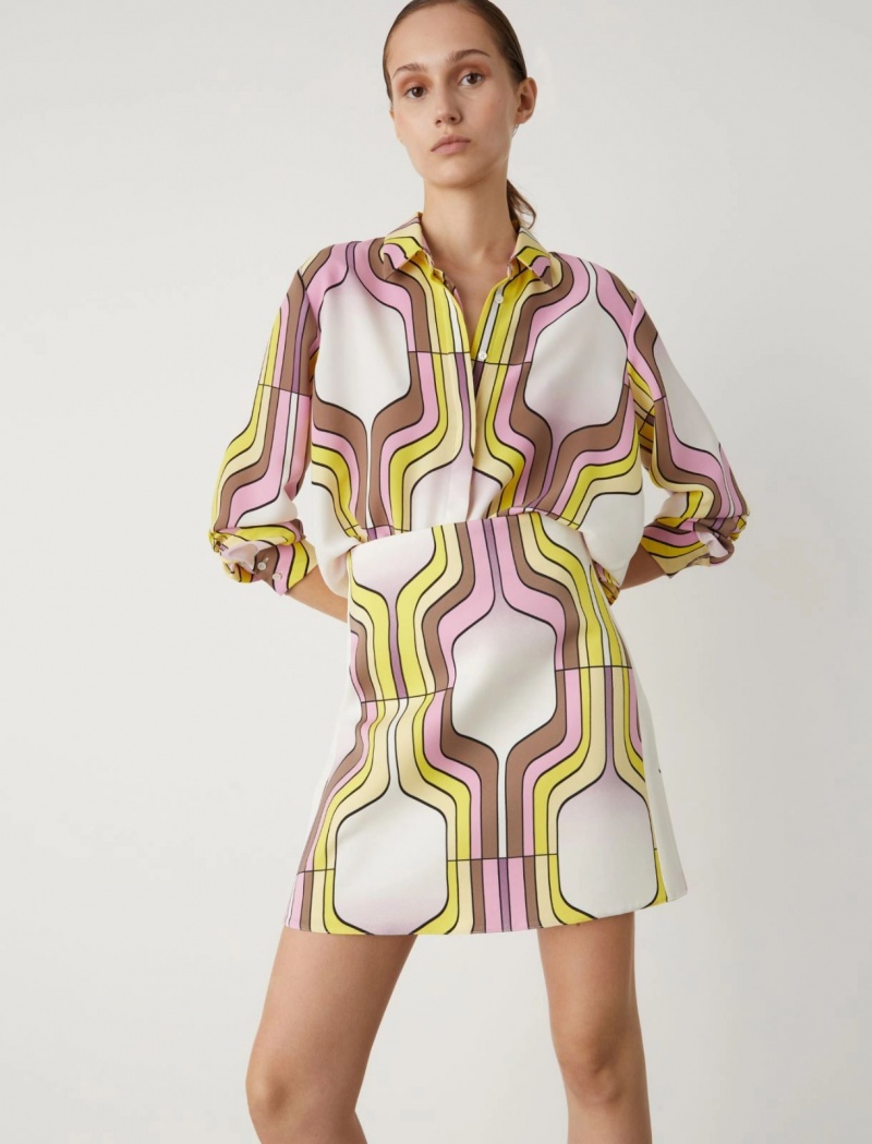 Spódnica Damskie Marella Patterned Różowe | Polska 965821-EJL