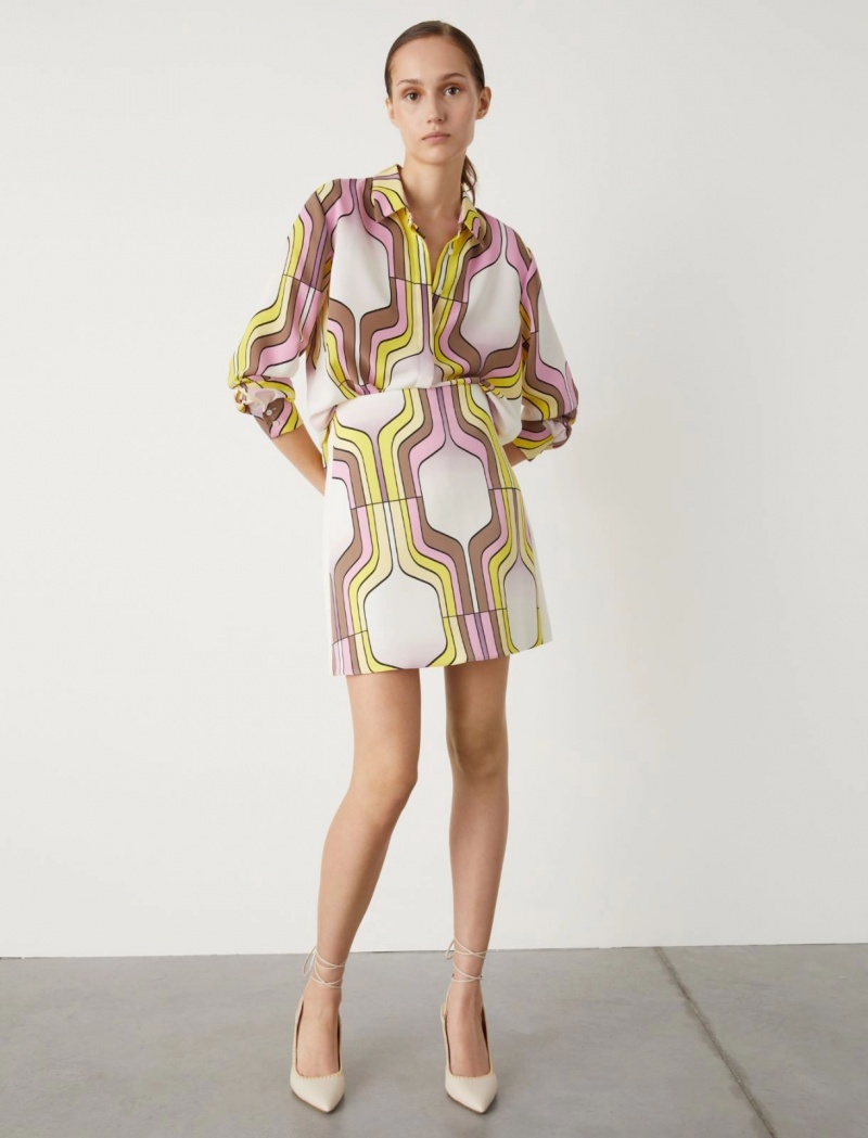 Spódnica Damskie Marella Patterned Różowe | Polska 965821-EJL