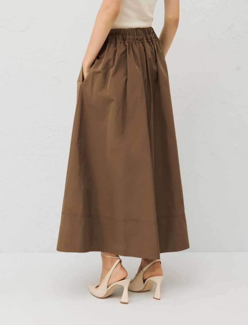 Spódnica Damskie Marella Taffeta Brązowe | Polska 350641-PIZ