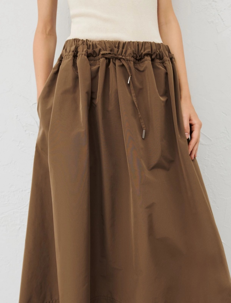 Spódnica Damskie Marella Taffeta Brązowe | Polska 350641-PIZ