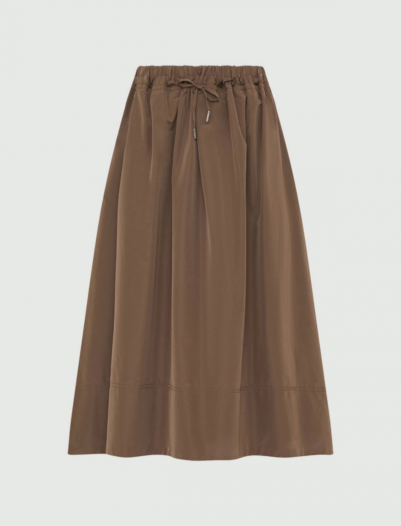Spódnica Damskie Marella Taffeta Brązowe | Polska 350641-PIZ