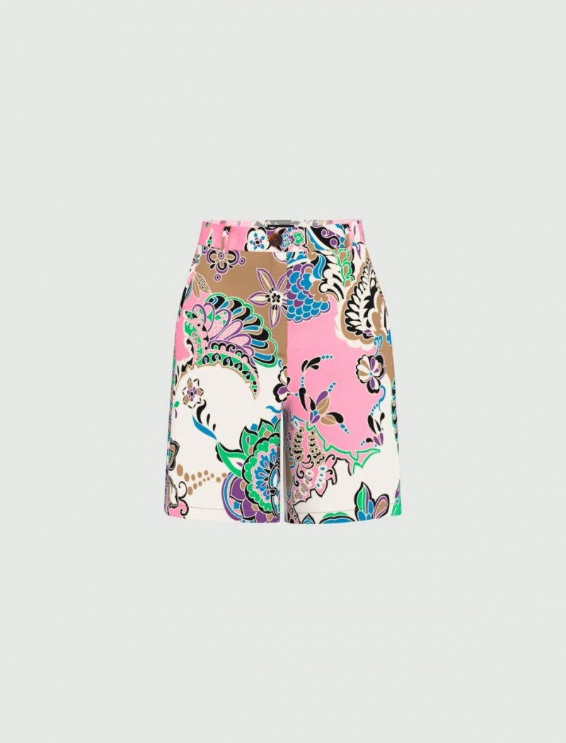 Spodenki Damskie Marella Linen-Blend Brązowe | Polska 761395-EWI