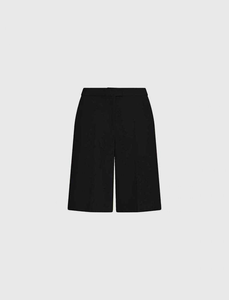 Spodenki Damskie Marella Prosty Bermuda Czarne | Polska 960257-WLX