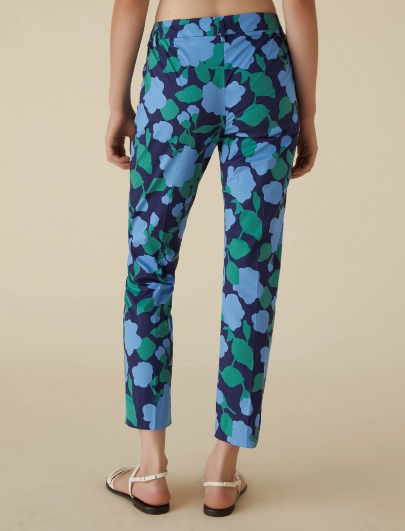 Spodnie Chinosy Damskie Marella Chinos Niebieskie | Polska 710586-MBY