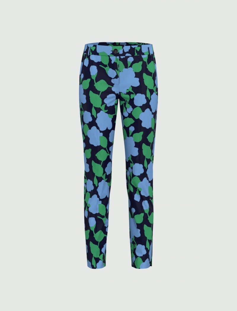 Spodnie Chinosy Damskie Marella Chinos Niebieskie | Polska 710586-MBY