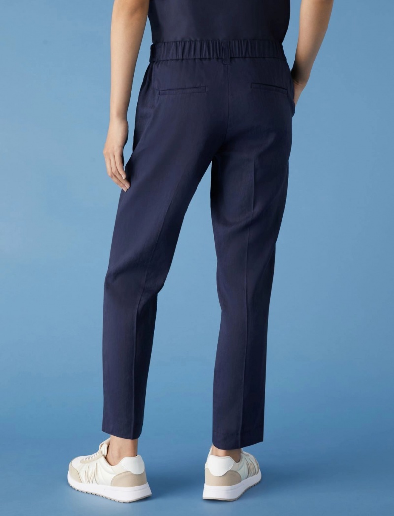 Spodnie Chinosy Damskie Marella Chinos Niebieskie | Polska 317256-ZYU