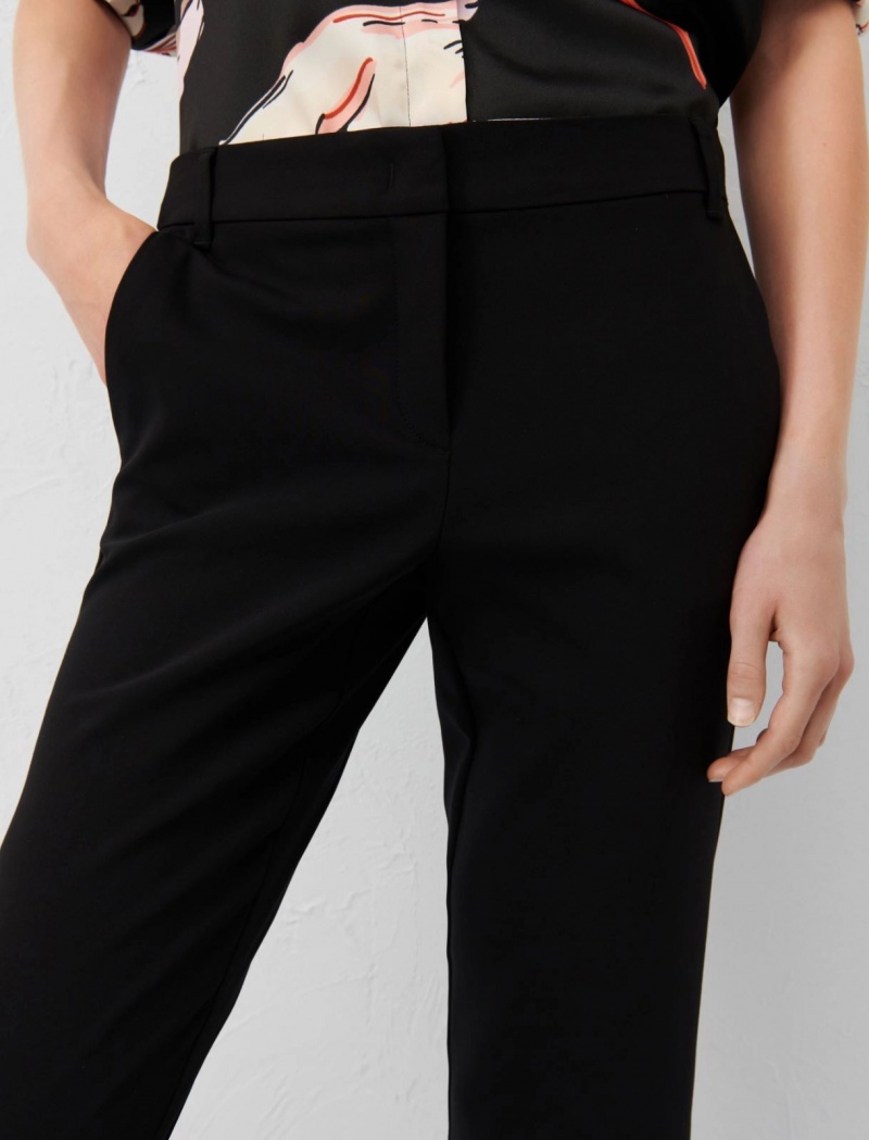 Spodnie Damskie Marella Chino Czarne | Polska 547936-MUN