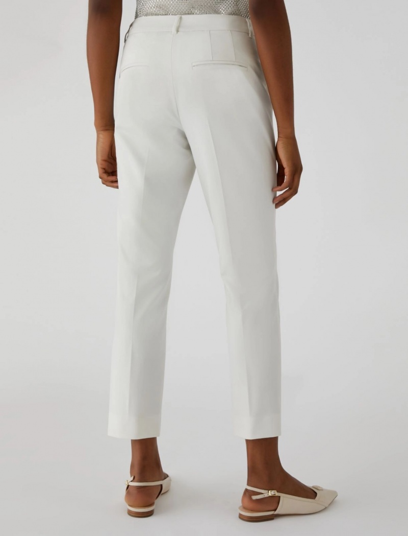 Spodnie Damskie Marella Chino Kremowe | Polska 803571-JSH