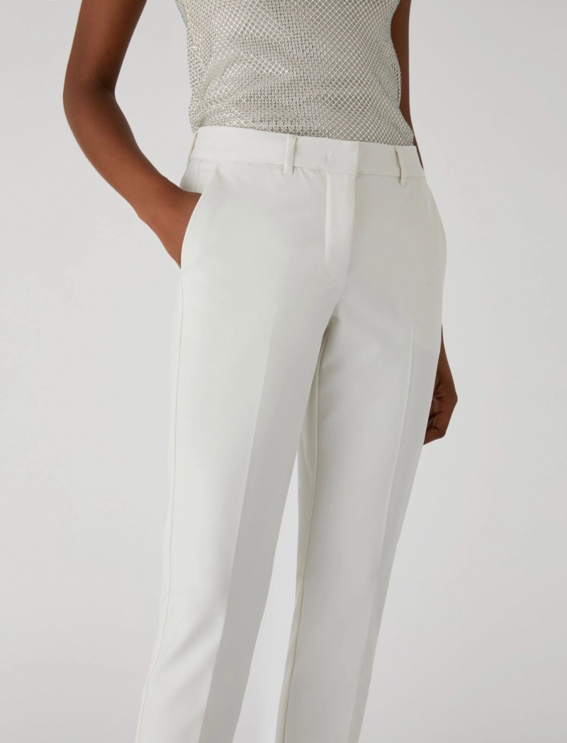 Spodnie Damskie Marella Chino Kremowe | Polska 803571-JSH
