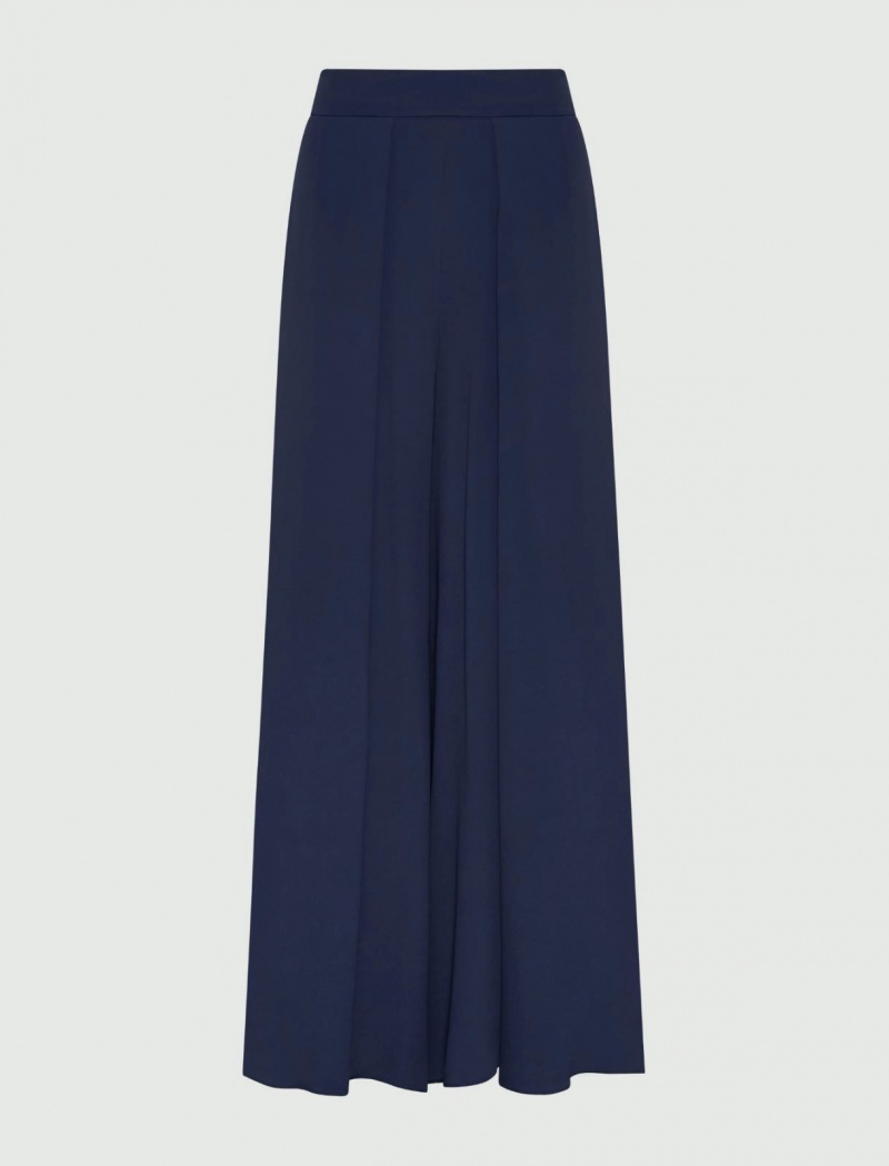 Spodnie Damskie Marella Crepe Granatowe | Polska 675983-EOI