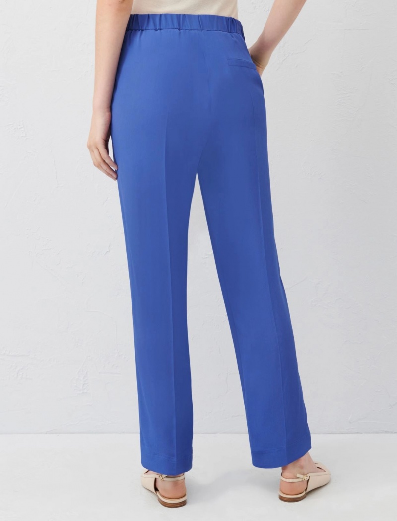 Spodnie Damskie Marella Crepe Niebieskie | Polska 530689-XCU