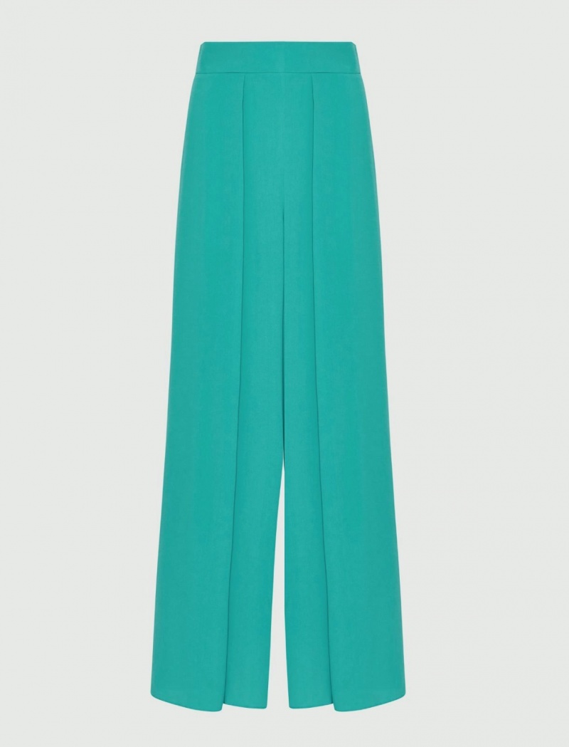 Spodnie Damskie Marella Crepe Turkusowe | Polska 715462-DHQ