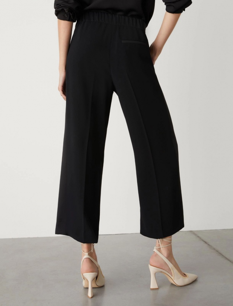 Spodnie Damskie Marella Cropped Czarne | Polska 389516-RTO