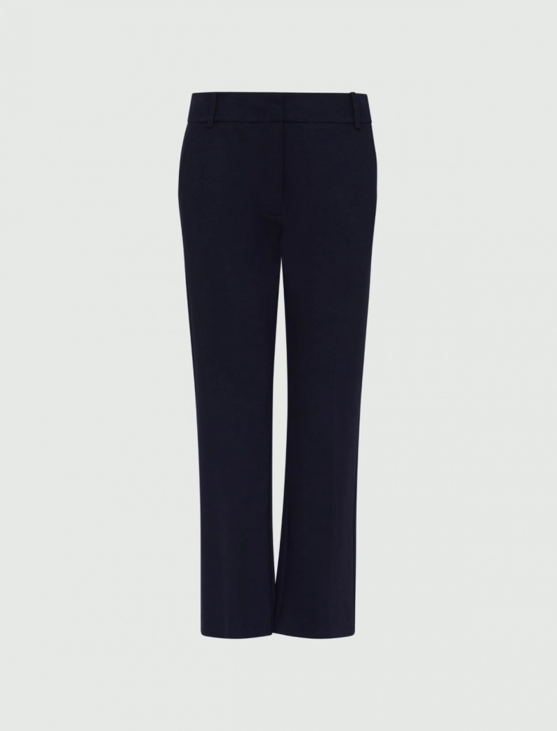 Spodnie Damskie Marella Flared Granatowe | Polska 214657-NHQ