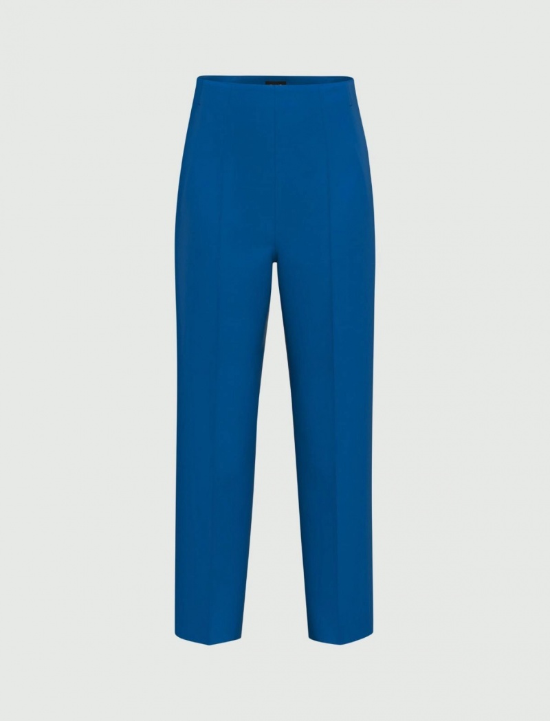 Spodnie Damskie Marella High-Waisted Niebieskie | Polska 182564-OND