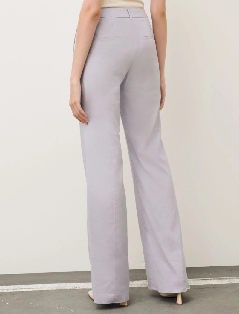 Spodnie Damskie Marella Linen-Blend Lawenda | Polska 324567-SOA