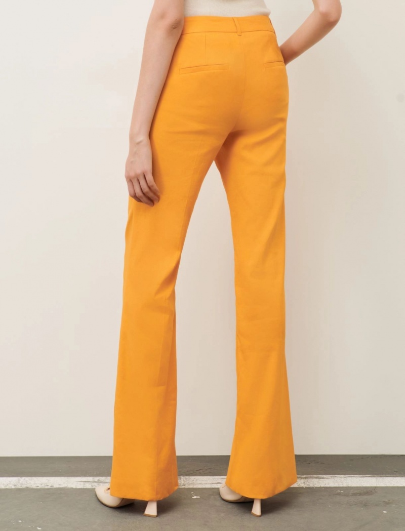 Spodnie Damskie Marella Linen-Blend Pomarańczowe | Polska 547986-BJS