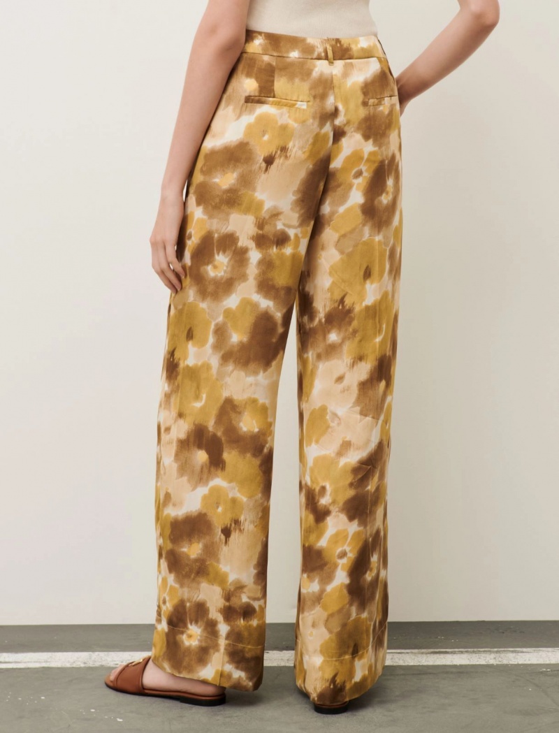 Spodnie Damskie Marella Patterned Beżowe | Polska 263789-AZM