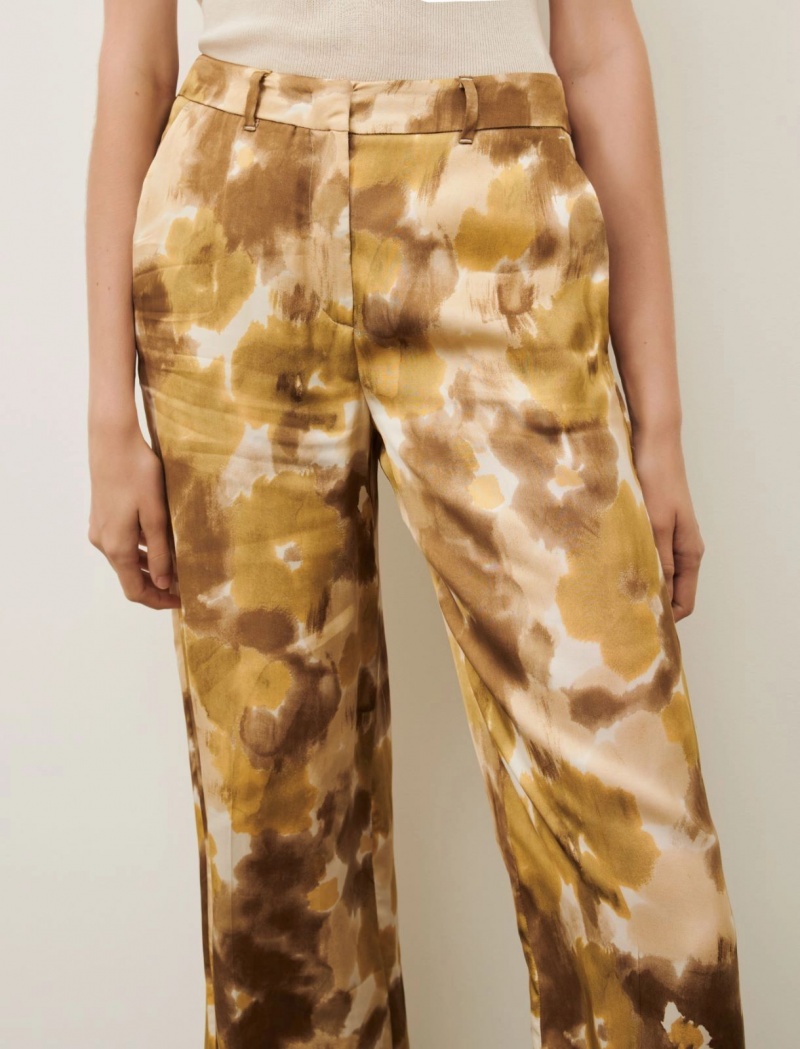 Spodnie Damskie Marella Patterned Beżowe | Polska 263789-AZM