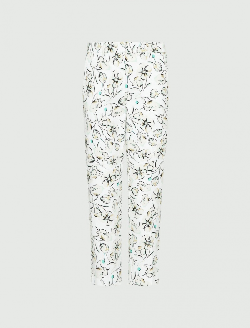 Spodnie Damskie Marella Patterned Zielone | Polska 015798-OIV