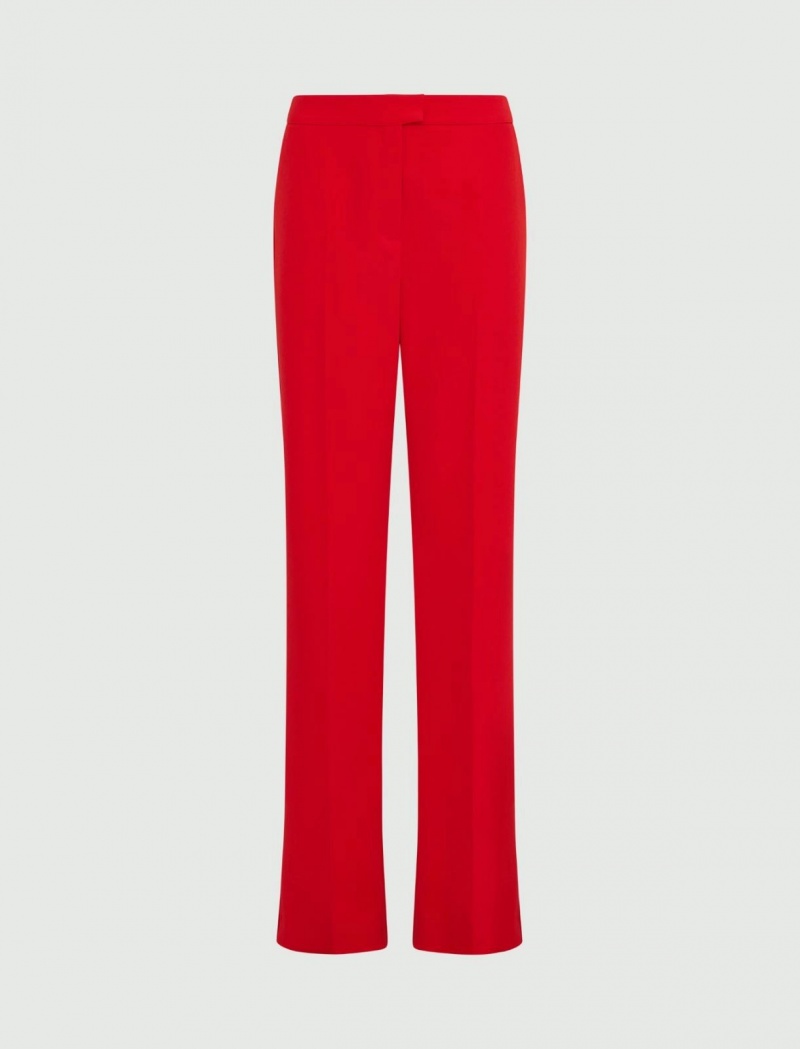 Spodnie Damskie Marella Prosty-Leg Czerwone | Polska 267804-UWT