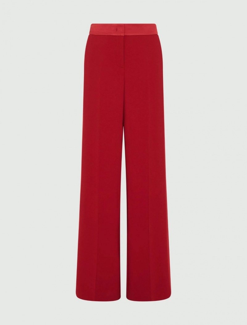 Spodnie Damskie Marella Prosty-Leg Czerwone | Polska 483172-XGZ