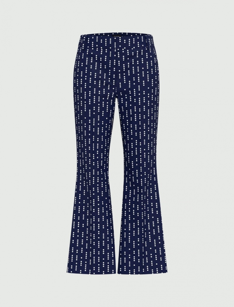 Spodnie Damskie Marella Satin Niebieskie | Polska 796018-CGK