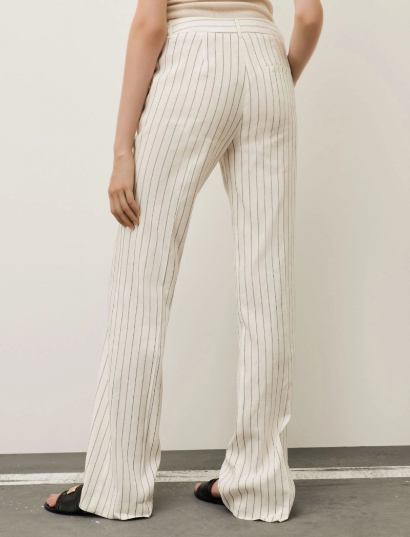 Spodnie Damskie Marella Slim Białe | Polska 478925-DQH