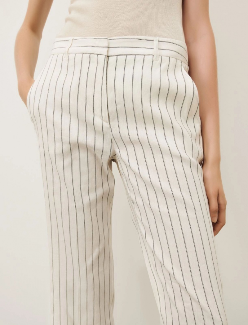 Spodnie Damskie Marella Slim Białe | Polska 478925-DQH