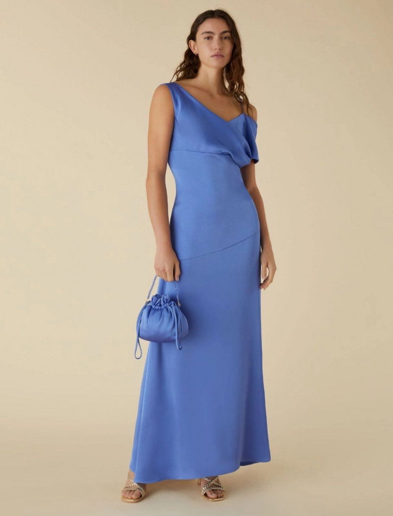 Sukienka Damskie Marella Asymmetrical Niebieskie | Polska 740682-EGK