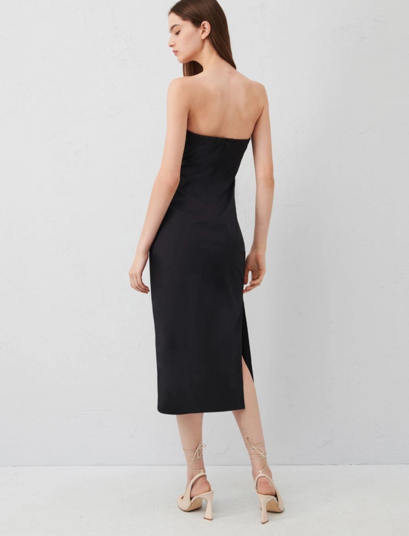 Sukienka Damskie Marella Bustier Czarne | Polska 591743-DYZ