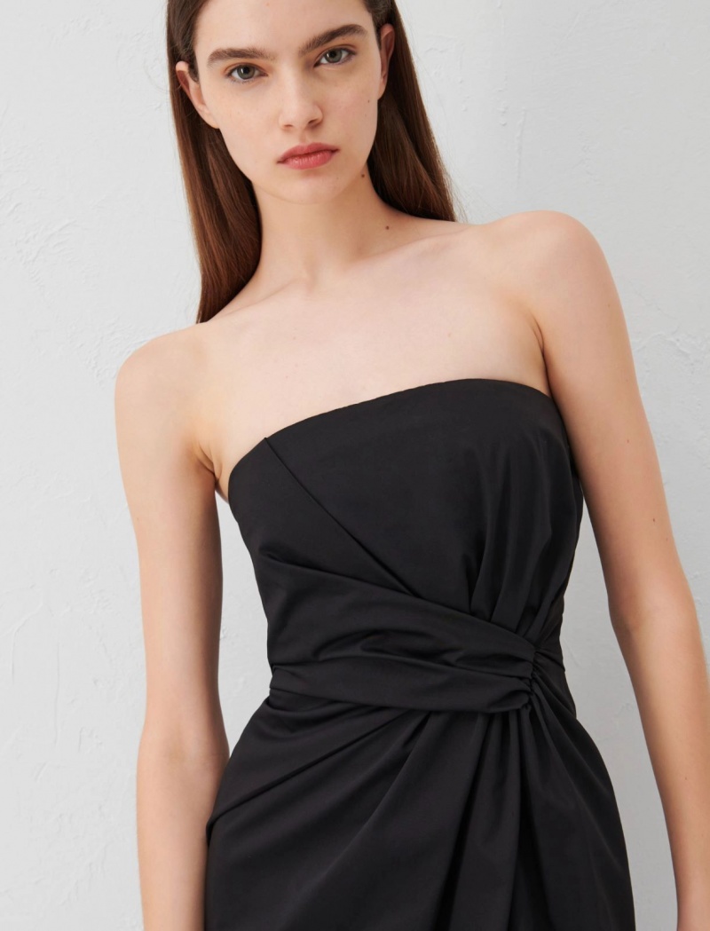 Sukienka Damskie Marella Bustier Czarne | Polska 591743-DYZ