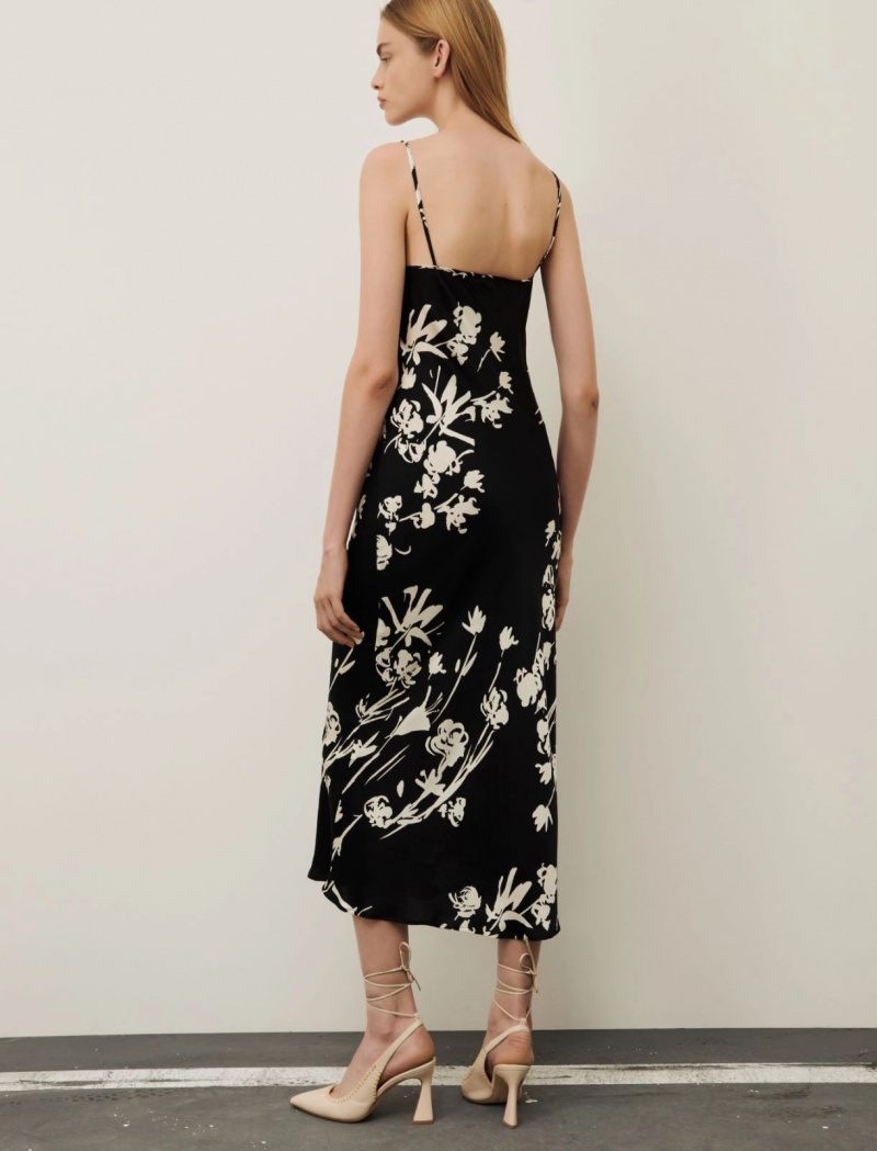 Sukienka Damskie Marella Camisole Czarne | Polska 071368-FEB