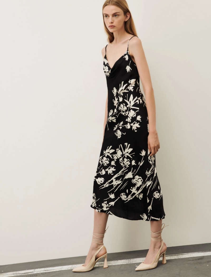 Sukienka Damskie Marella Camisole Czarne | Polska 071368-FEB