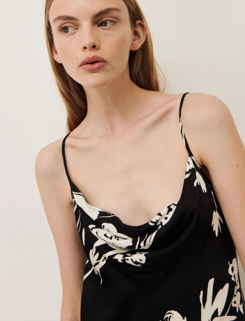 Sukienka Damskie Marella Camisole Czarne | Polska 071368-FEB