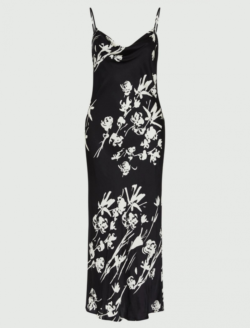 Sukienka Damskie Marella Camisole Czarne | Polska 071368-FEB
