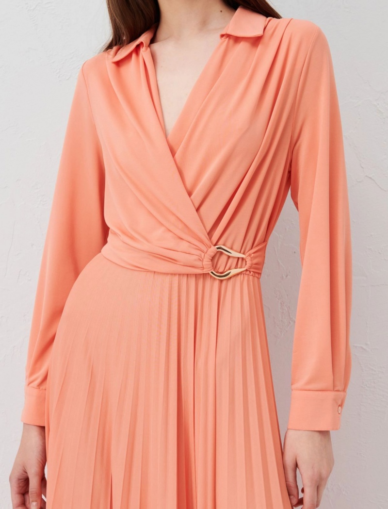 Sukienka Damskie Marella Crepe Koralowe | Polska 723561-EQF