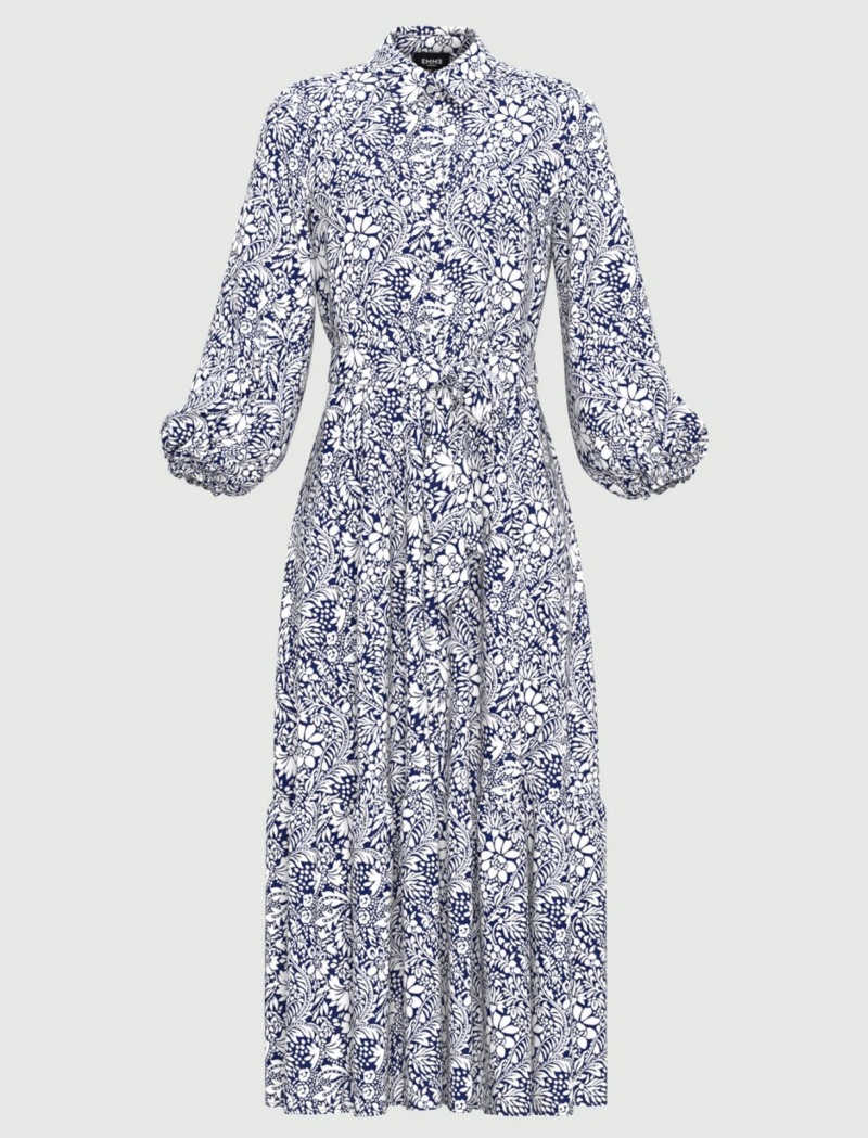 Sukienka Damskie Marella Crepe Niebieskie | Polska 853627-GJR