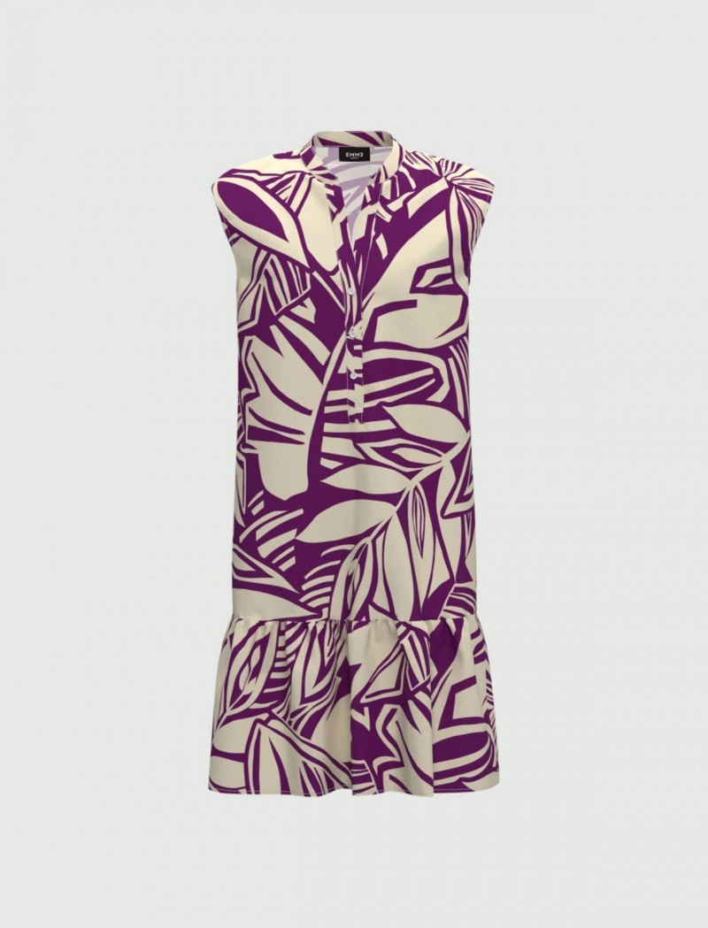 Sukienka Damskie Marella Flounce Fioletowe | Polska 842053-LBZ