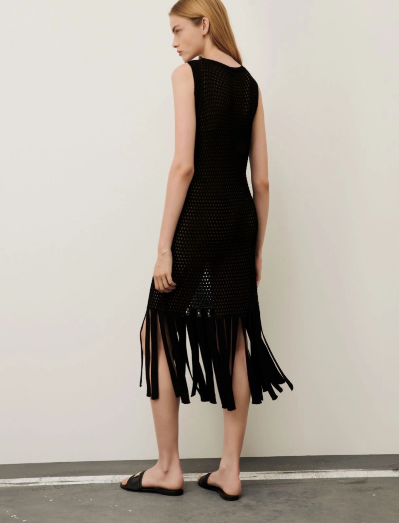 Sukienka Damskie Marella Knit With Sheath Czarne | Polska 521749-ICB