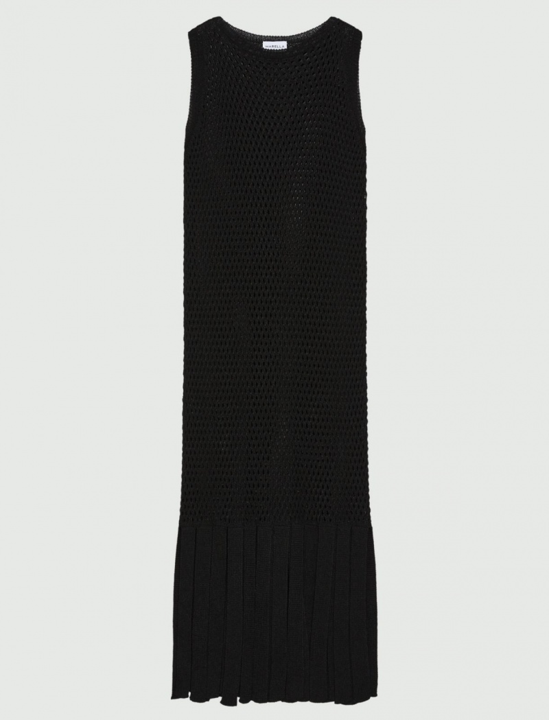 Sukienka Damskie Marella Knit With Sheath Czarne | Polska 521749-ICB