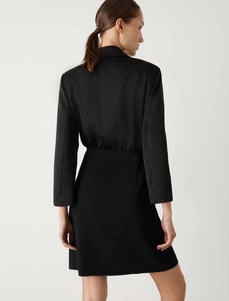 Sukienka Damskie Marella Krótkie Blazer Czarne | Polska 027691-CUS