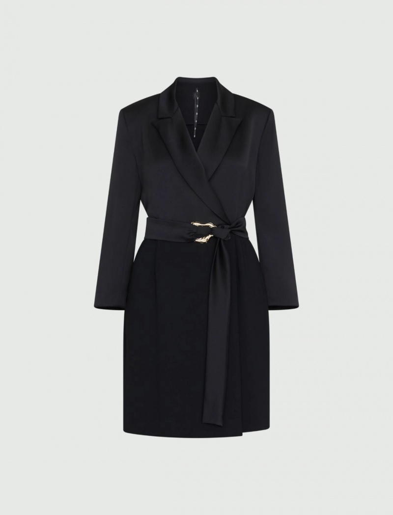 Sukienka Damskie Marella Krótkie Blazer Czarne | Polska 027691-CUS