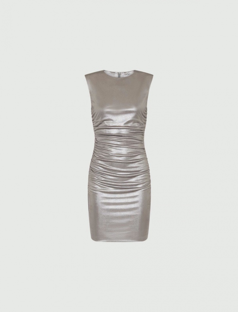 Sukienka Damskie Marella Laminated Sheath Szare | Polska 275489-GHM