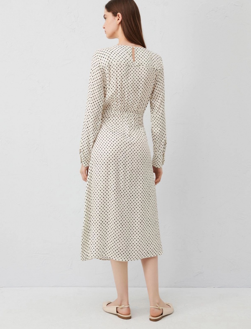 Sukienka Damskie Marella Patterned Białe | Polska 985347-DZS