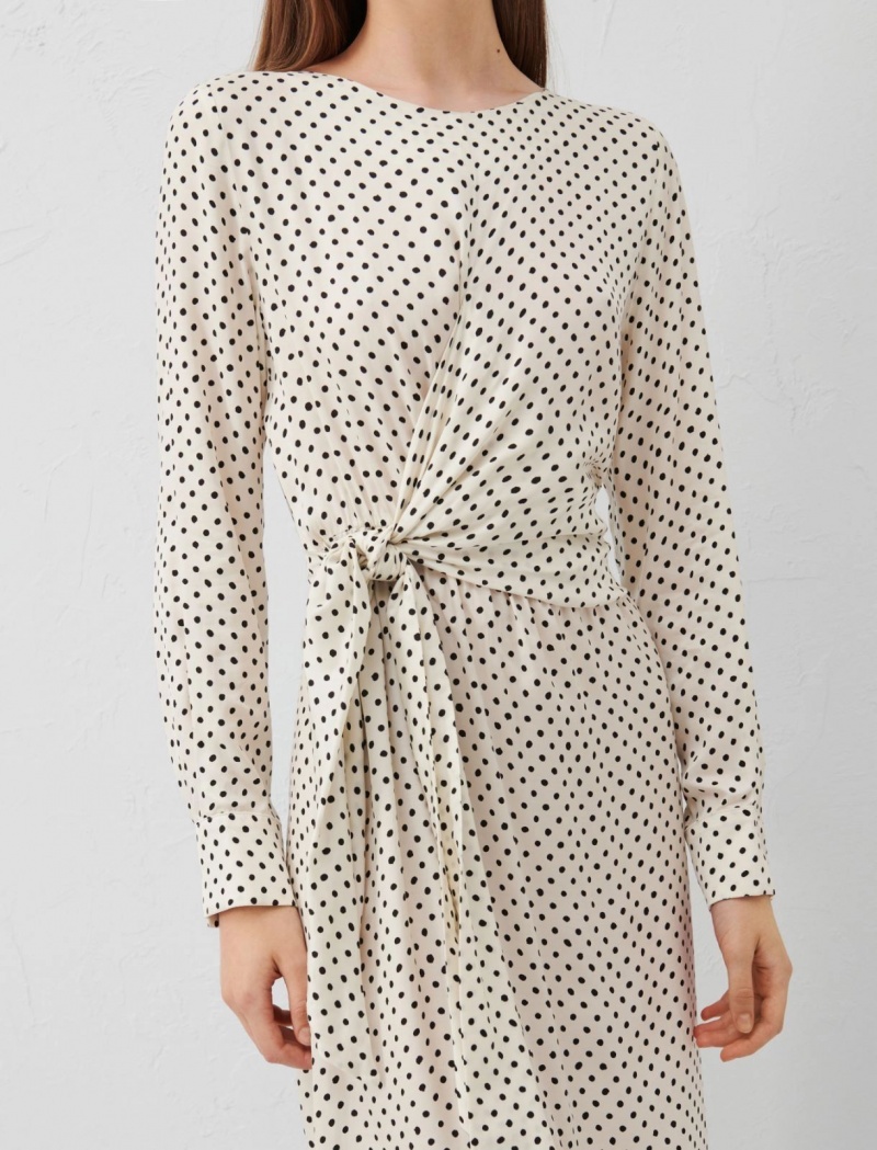 Sukienka Damskie Marella Patterned Białe | Polska 985347-DZS