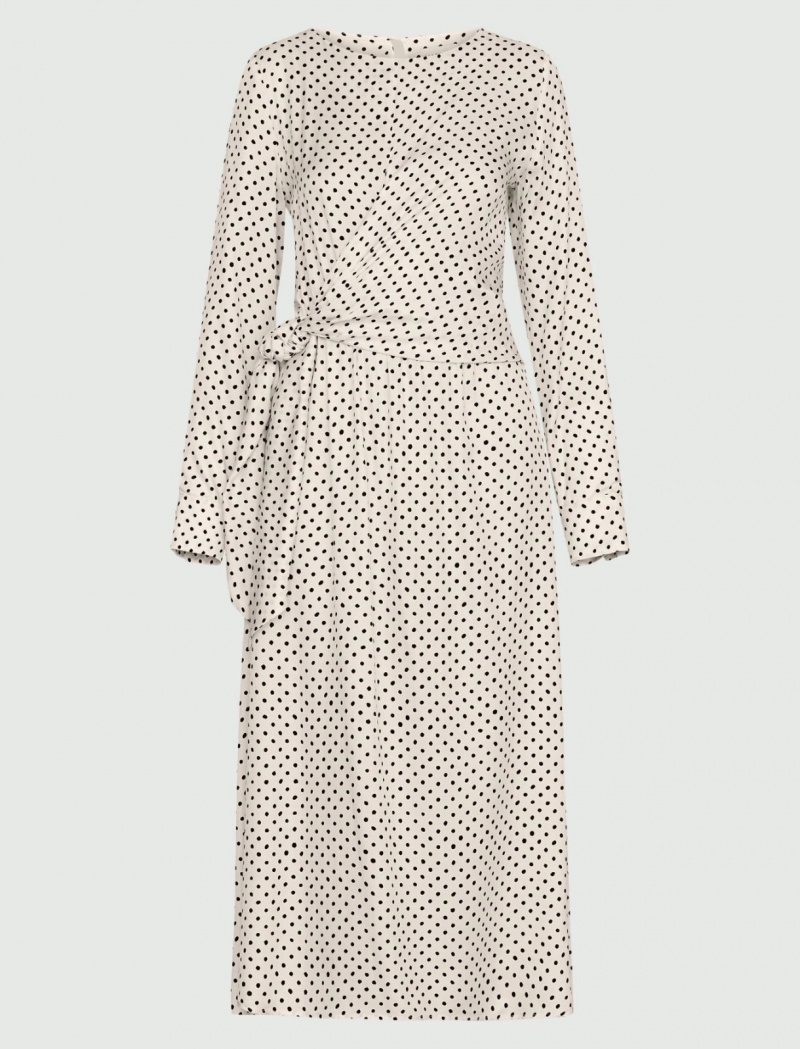 Sukienka Damskie Marella Patterned Białe | Polska 985347-DZS